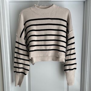 Free People Easy Street Stripe Crop Pullover